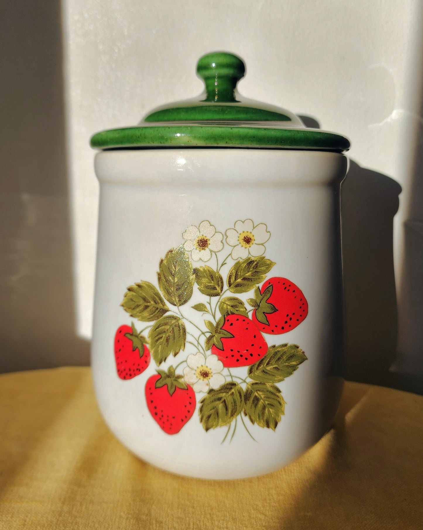 Vintage McCoy Strawberry Ceramic Cannisters