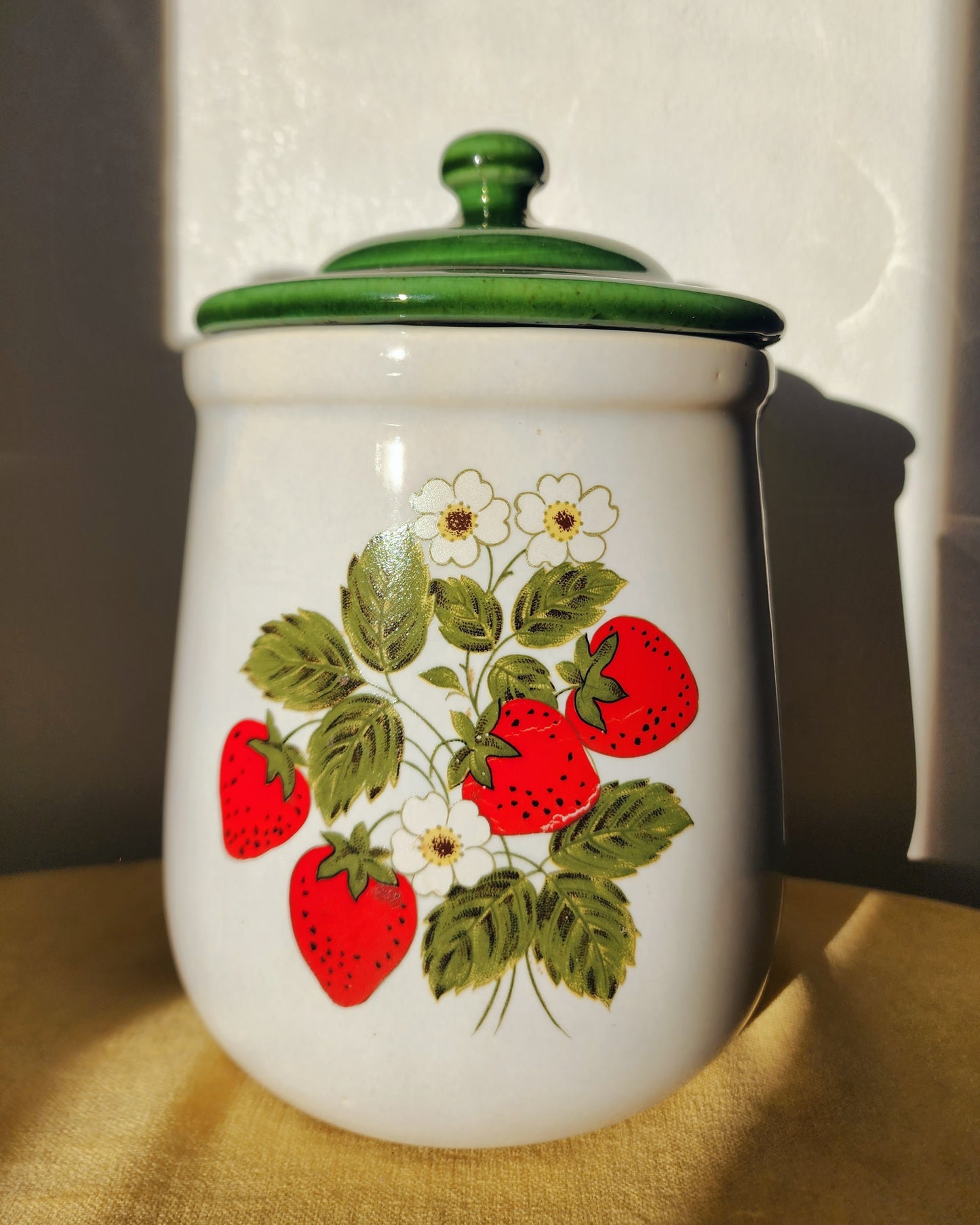 Vintage McCoy Strawberry Ceramic Cannisters