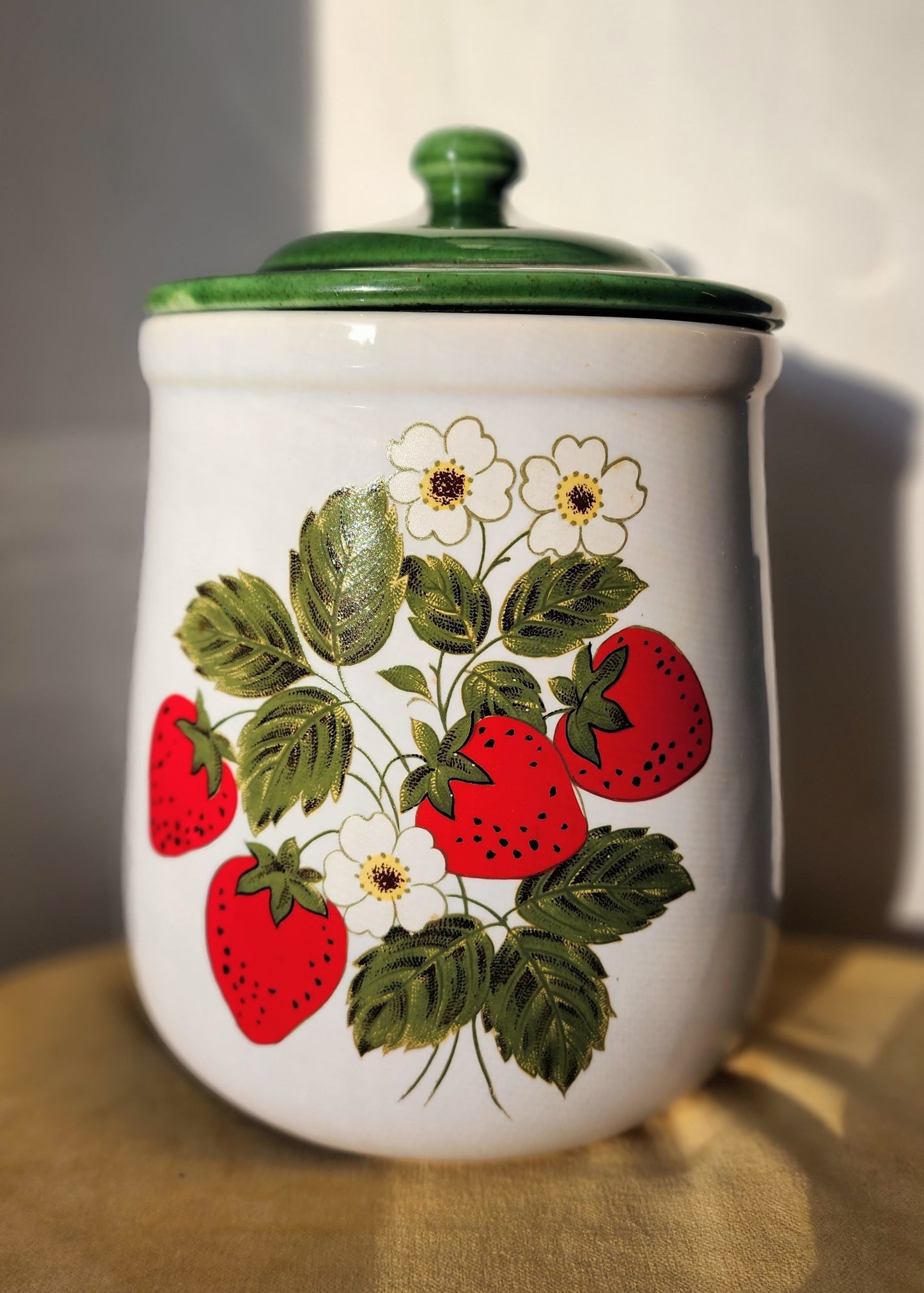 Vintage McCoy Strawberry Ceramic Cannisters