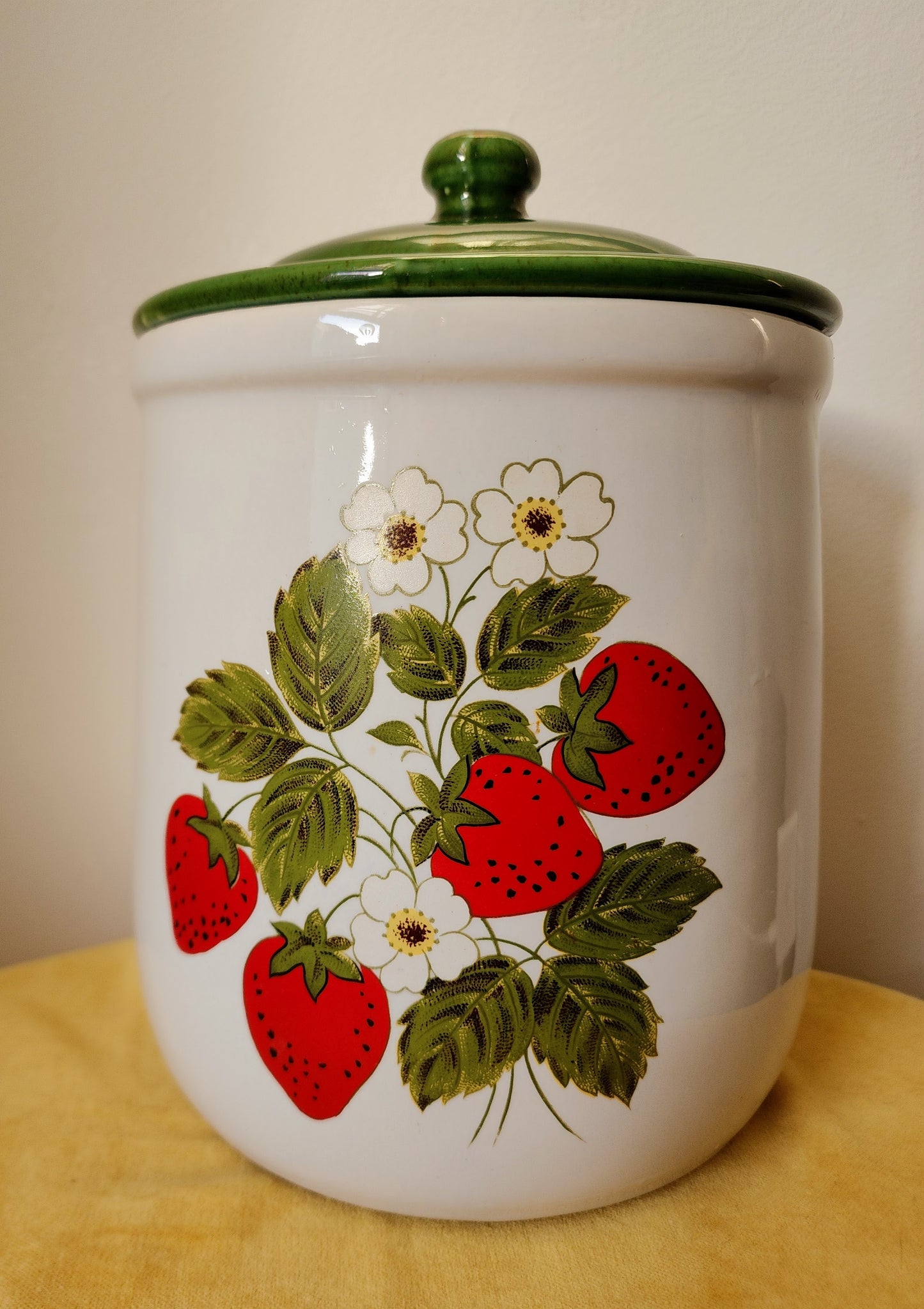 Vintage McCoy Strawberry Ceramic Cannisters