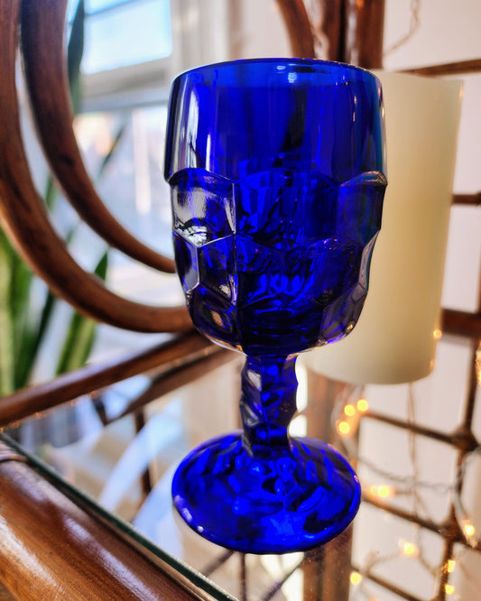 Mid-century Viking Cobalt Wine Goblet