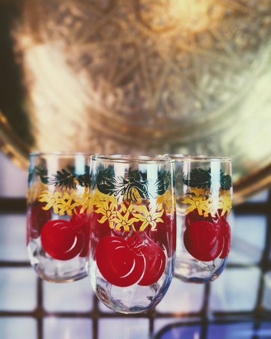 1960s MCM Tomato Juice Glasses