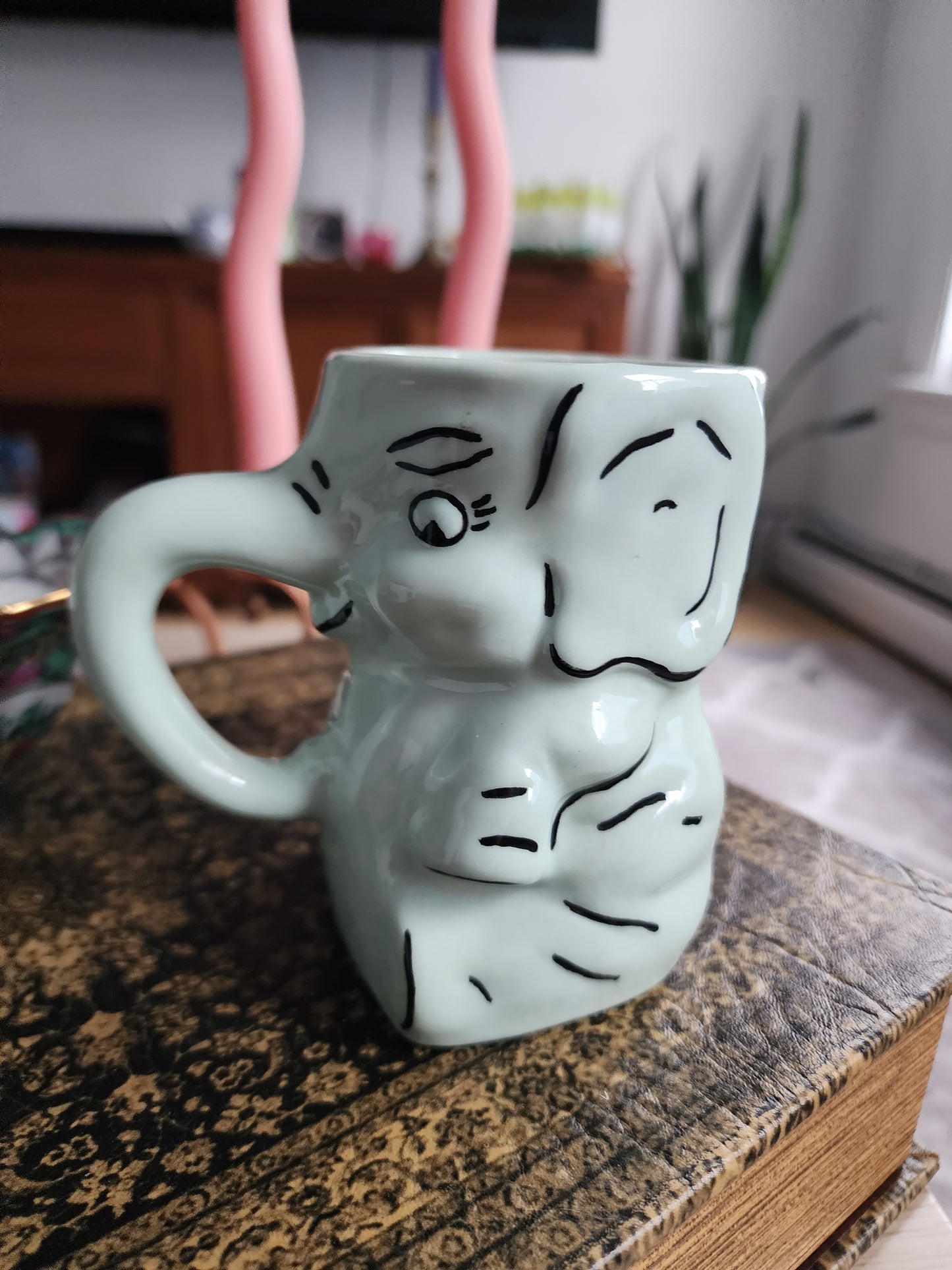 Vintage MCM Ceramic Elephant Mug