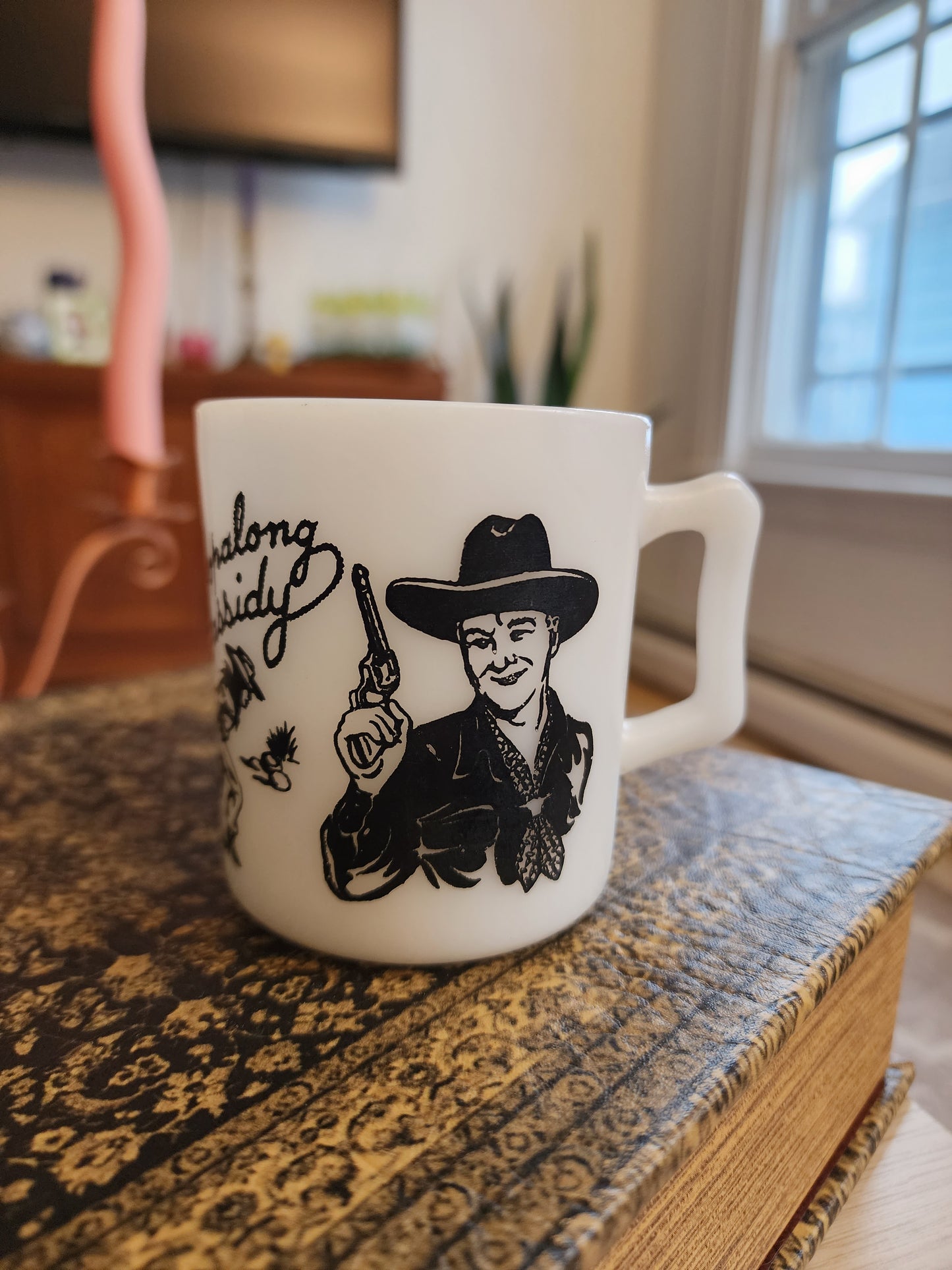 Vintage Hopalong Cassidy Milk Glass Mug