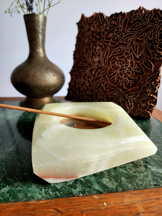 Vintage Green Marble Ashtray