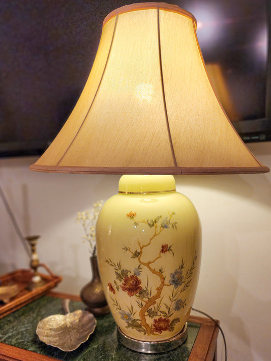 Vintage Mid Century Chinese Chinoiserie- Style Ginger Jar Lamp