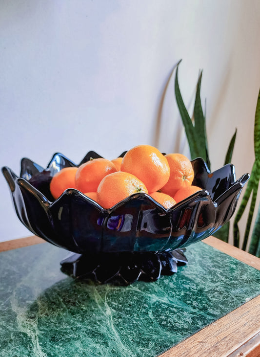 Vintage Westmoreland Amethyst Lotus Bowl