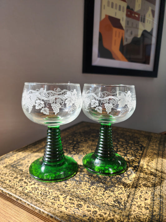 Romer Etched Beehive Glasses