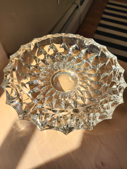 Mid-century Cut Crystal Ashtray