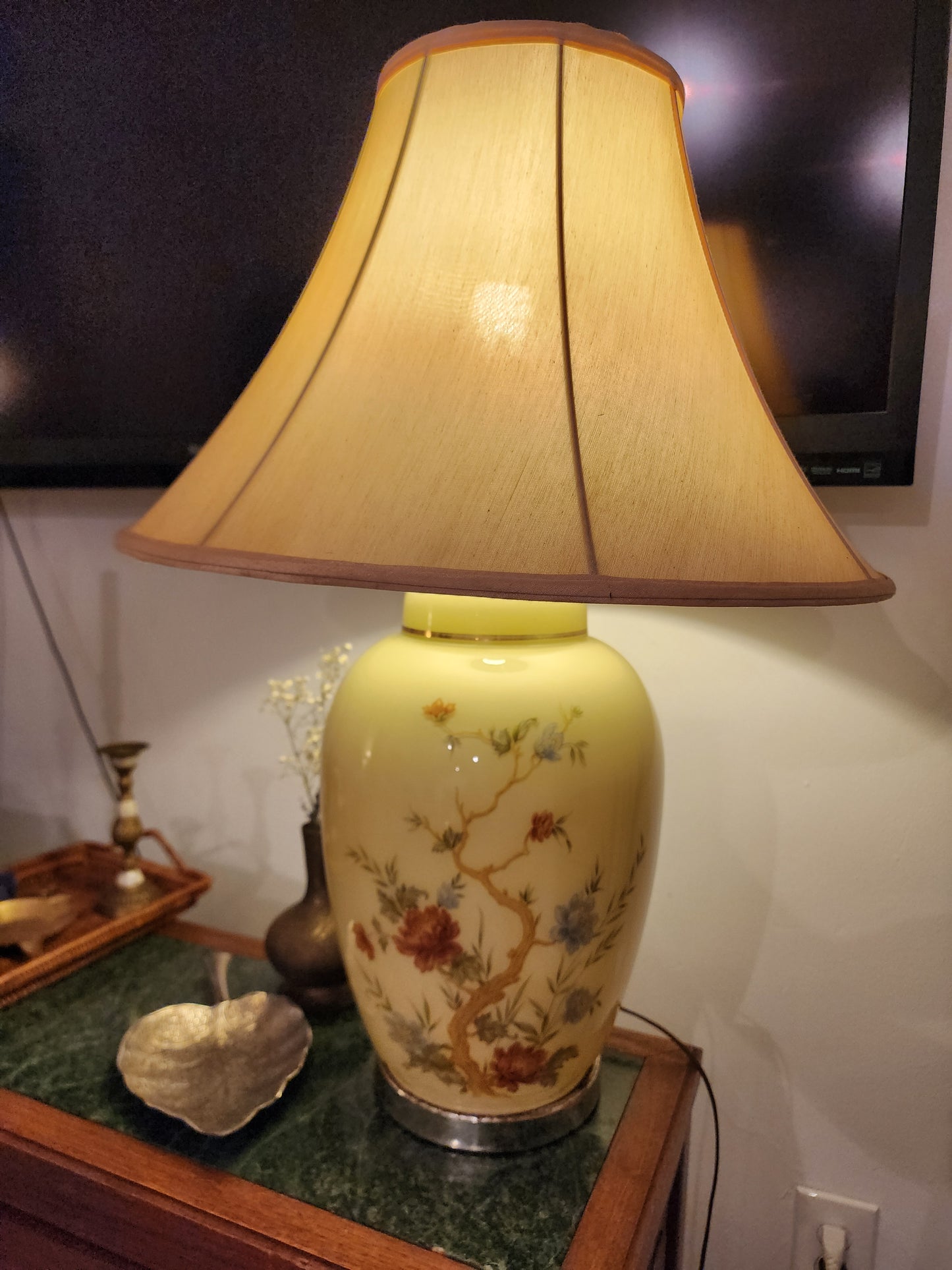 Vintage Mid Century Chinese Chinoiserie- Style Ginger Jar Lamp